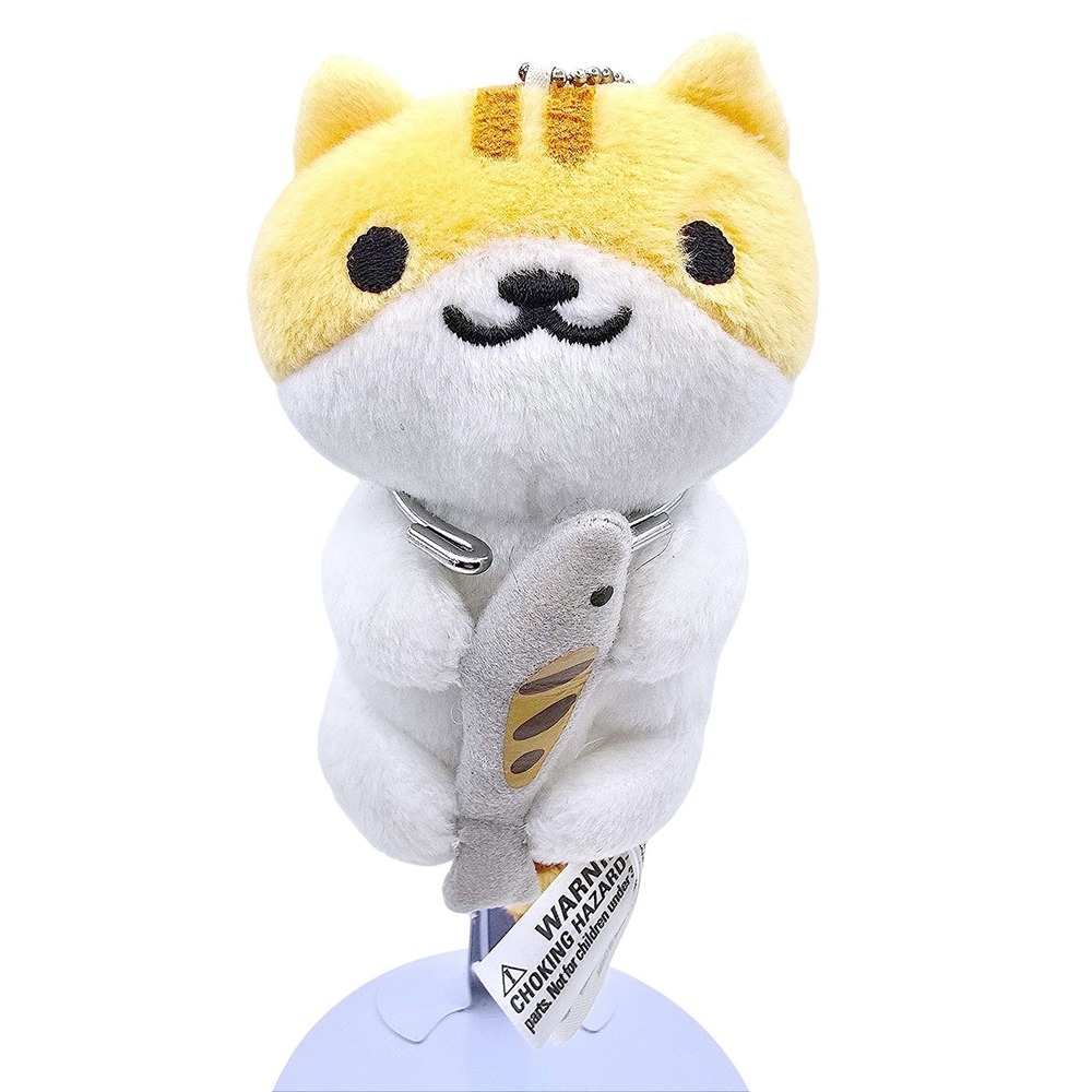Neko Atsume Kitty Collector Pumpkin Saury 6" Plush Keychain Saury Fish‎ 2016